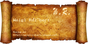 Weigl Róbert névjegykártya